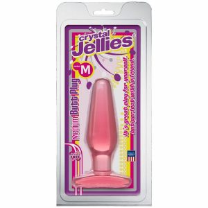 CRYSTAL JELLIES BUTT PLUG MED PINK CD
