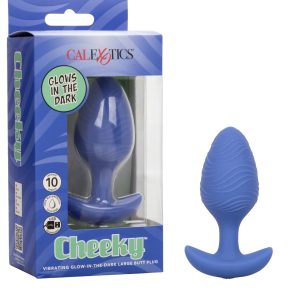 CHEEKY VIBRATING GLOW-IN-THE- DARK LARGE BUTT PLUG