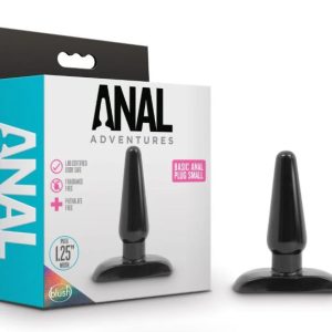 ANAL ADVENTURES BASIC ANAL PLUG - SMALL - BLACK