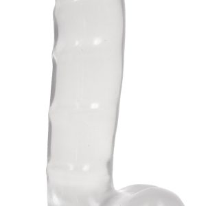 JELLY COCK & BALLS W/SUCTION CUP DIAMOND