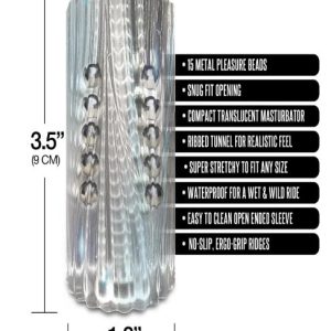 MSTR B8 CLEAR-VIEW BEADED STROKER BALLS TO THE WALL