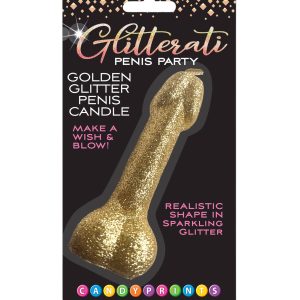 GLITTERATI GOLDEN GLITTER PENIS CANDLE