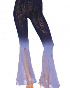 KNITTED LACE BELLBOTTOMS DENIM /HYDRANGEA O/S