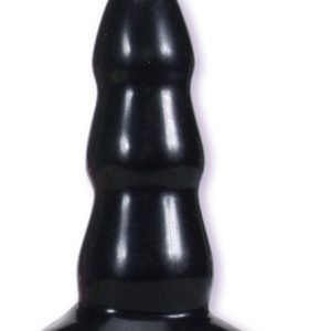 TRIPLE RIPPLE BUTT PLUG BLK MED CD