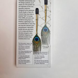 COUTURE CLIPS PEACOCK PLUME LUXURY NIPPLE CLAMPS