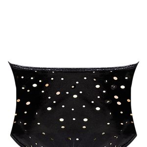 GLITZ & GLAM TEDDY W/ SNAP CROTCH BLACK 2XL