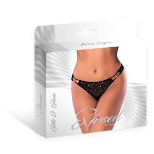 GLITZ & GLAM TANGA BLACK 2XL