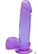 CRYSTAL JELLIES REALISTIC 8 IN COCK W/ BALLS PURPLE