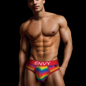 ENVY RAINBOW PRIDE BRIEF RED S/M