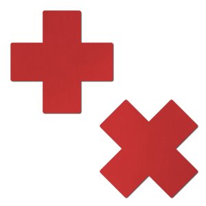 PASTEASE PLUS X FAUX LATEX RED CROSSES