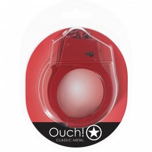 OUCH! CLASSIC METAL HANDCUFFS RED