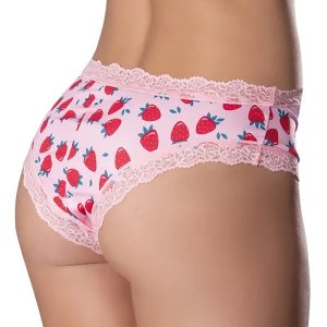 CROTCHLESS BOY SHORT L/XL STRAWBERRY