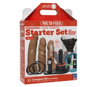 VAC-U-LOCK VIBRATING DUAL DENSITY STARTER SET CARAMEL