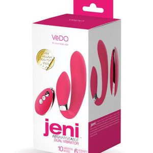 JENI C-SHAPED DUAL MOTOR VIBE WITH REMOTE - PINK