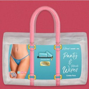 SWEETUMS OPEN BACK PANTY W/ WIPES BLUE SUGAR 2XL