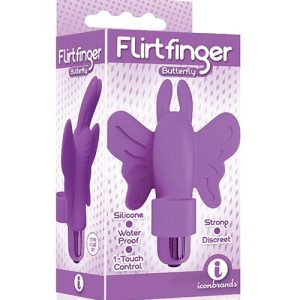 THE 9'S FLIRT FINGER BUTTERFLY VIBRATOR PURPLE