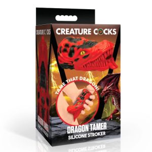 CREATURE COCKS DRAGON TAMER SILICONE STROKER RED
