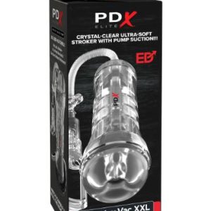 PDX ELITE VIEWTUBE VAC XXL PUMP SEE-THRU EZ GRIP STROKER