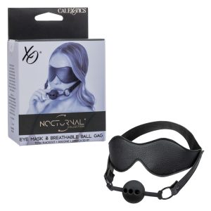 NOCTURNAL COLLECTION EYES MASK BREATHABLE BALL GAG