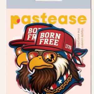 PASTEASE PATRIOTIC BORN FREE RED WHITE & BLUE A/GLORY NIPPL