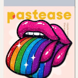 PASTEASE TASTE THE RAINBOW SPARKLING TONGUE OUT BREAST