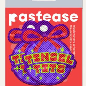 PASTEASE TINSEL HOLIDAY ORNAMENT ON DISCO GLITTER/PUR
