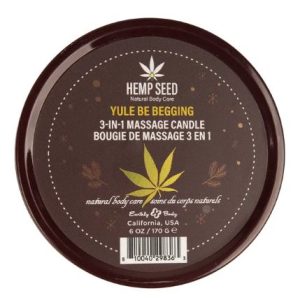 HEMP SEED 3-IN-1 MASSAGE CANDL YULE BE BEGGING 6OZ