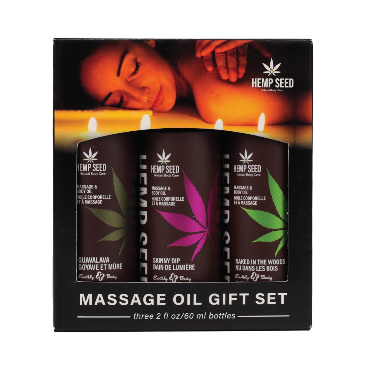 HEMP SEED VALENTINE '26 MASSAGE OIL TRIO GIFT SET 2OZ