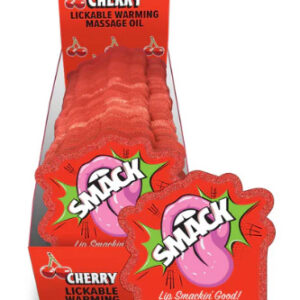 SMACK LICKABLE MASSAGE OIL 36 PC DISPLAY CHERRY