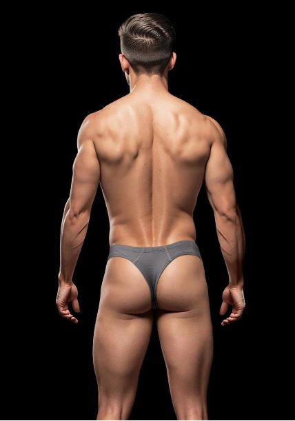 ENVY SEXY SLINKY THONG GREY SM