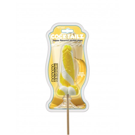 COCKTAILZ LIQUOR FLAVORED PECKER POPS BANANA DAQUIRI