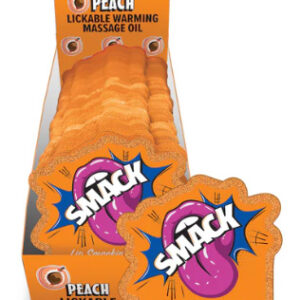 SMACK LICKABLE MASSAGE OIL 36 PC DISPLAY PEACH