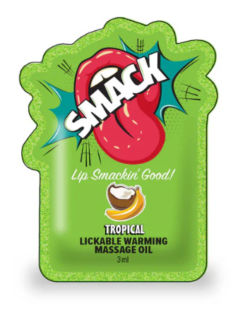 SMACK POUCH MASSAGE OIL TROPICAL FILLED POUCH