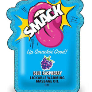 SMACK POUCH MASSAGE OIL BLUE RASPBERRY FILLED POUCH