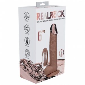 REALROCK WIRELESS RECHARGEABLE METALHEAD REGULAR STRAIGHT W/BALLS TAN