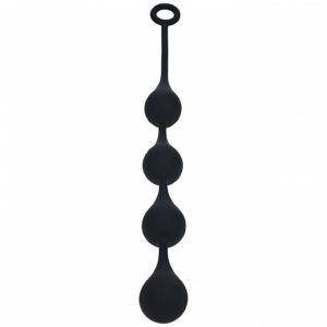 LEVELZ WATERDROP SILICONE ANAL BALLS L 40MM BLACK