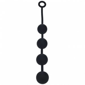 LEVELZ ROUND SILICONE ANAL BALLS XL 50MM BLACK