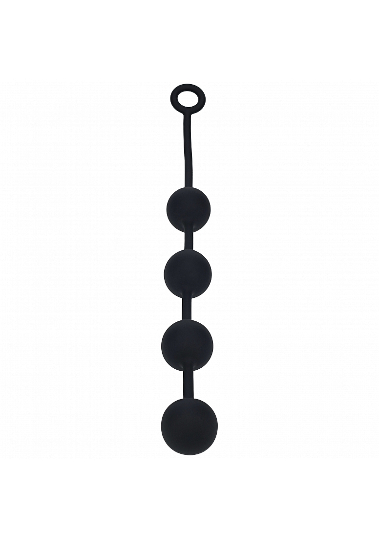 LEVELZ ROUND SILICONE ANAL BALLS XL 50MM BLACK