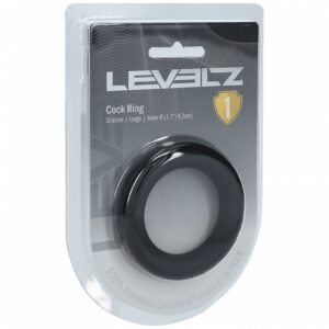 LEVELZ LIQUID SILICONE COCK RING L BLACK