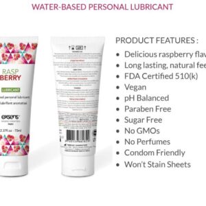 EXSENS FLAVORED LUBE RASPBERRY WATER BASED 70ML