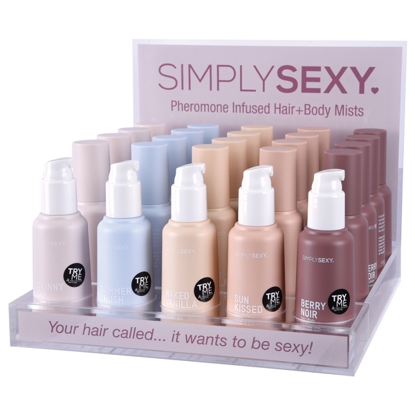 SIMPLY SEXY PHEROMONE HAIR AND BODY MIST ACRYLIC DSP 26