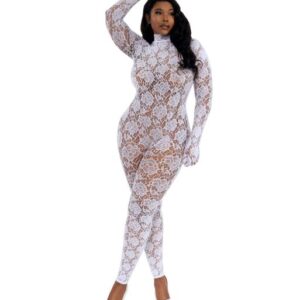 DREAMGIRL PLUS WHITE GLOVED BODYSTOCKING OSQ