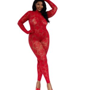 DREAMGIRL PLUS RED GLOVED BODYSTOCKING OSQ
