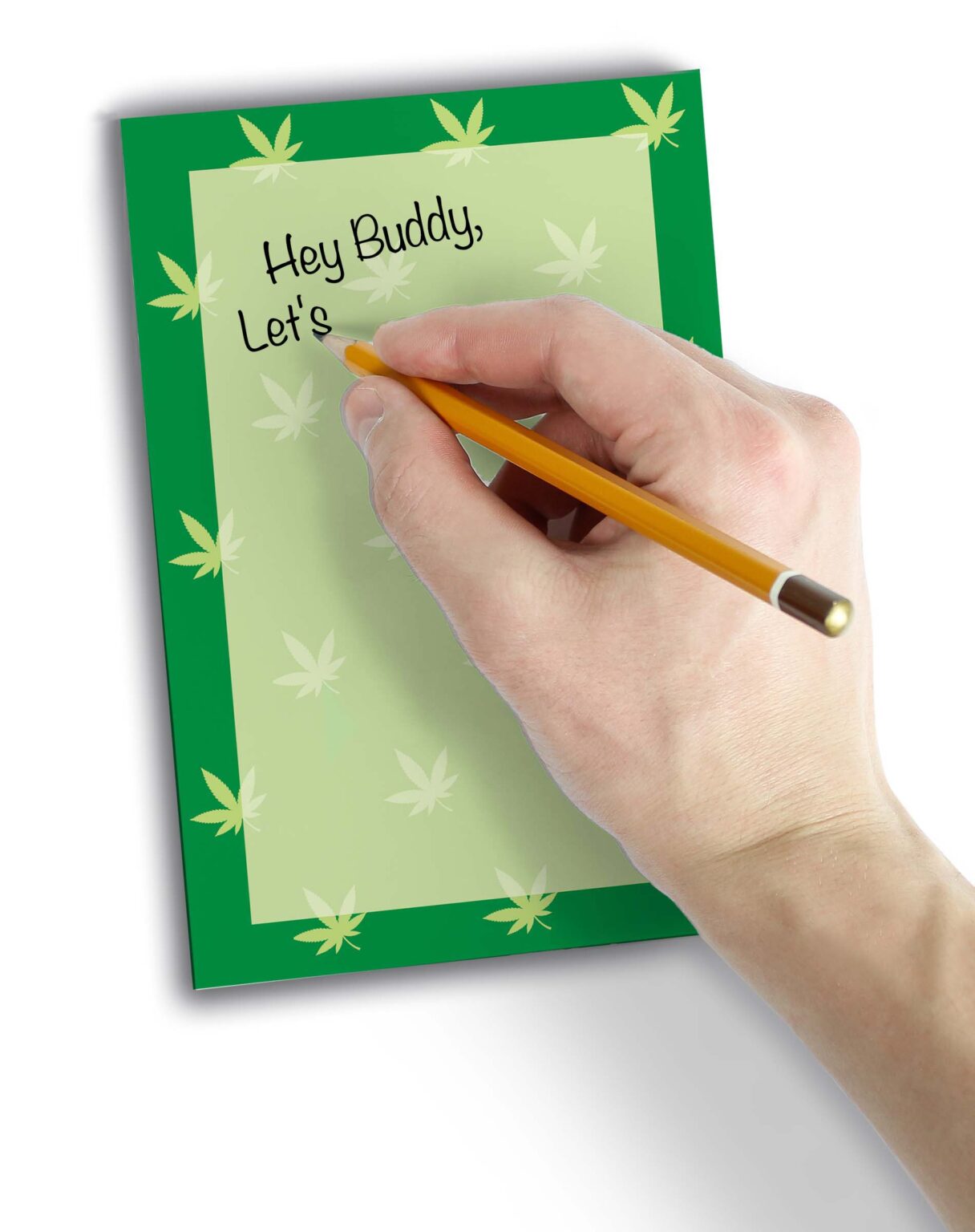Right,Hand,Writing,On,Notebook,With,White,Background.,Top,View