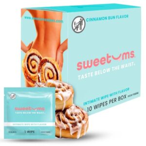 SWEETUMS CINNAMON BUN FLAVORED WIPES 10 PC