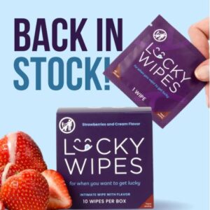 SWEETUMS STRAWBERRIES & CREAM FLAVORED WIPES 10 PC