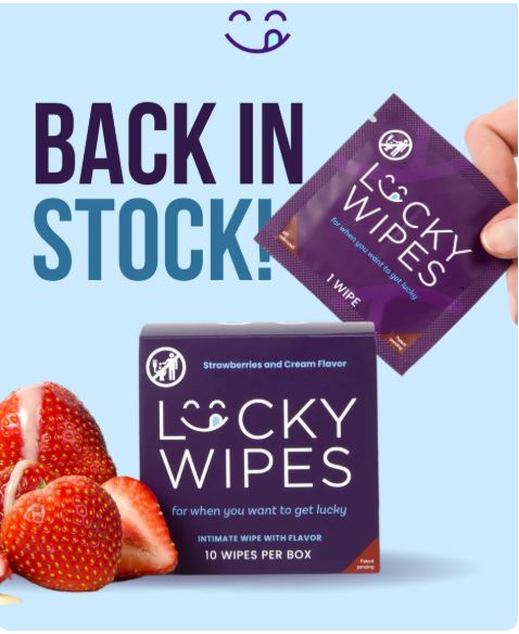 SWEETUMS STRAWBERRIES & CREAM FLAVORED WIPES 10 PC