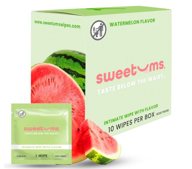 SWEETUMS WATERMELON FLAVORED WIPES 10 PC