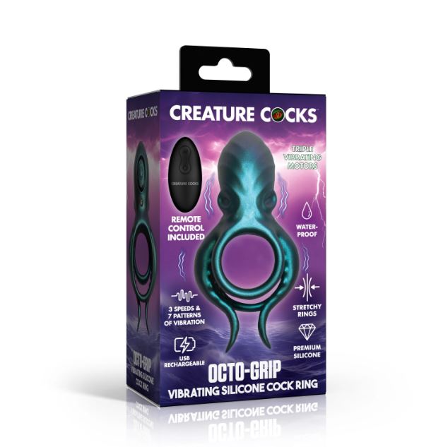 OCTO GRIP VIBRATING SILICONE COCK RING