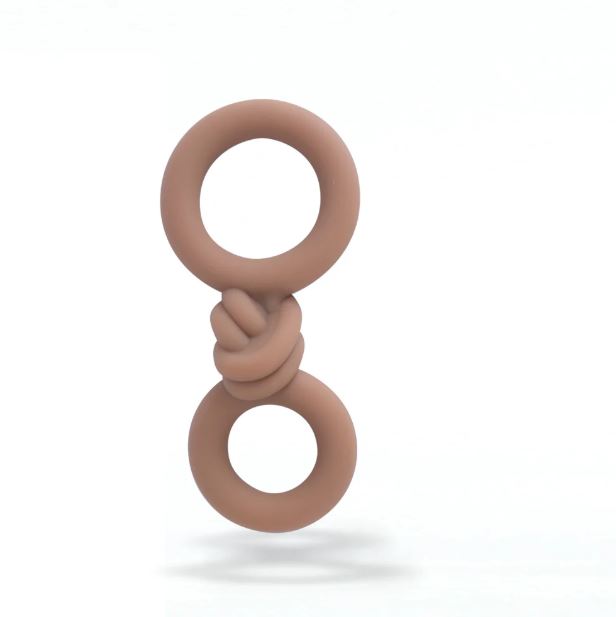 COOPER LIQUID SILICONE DUAL SUPER STRETCH C-RING CARAMEL